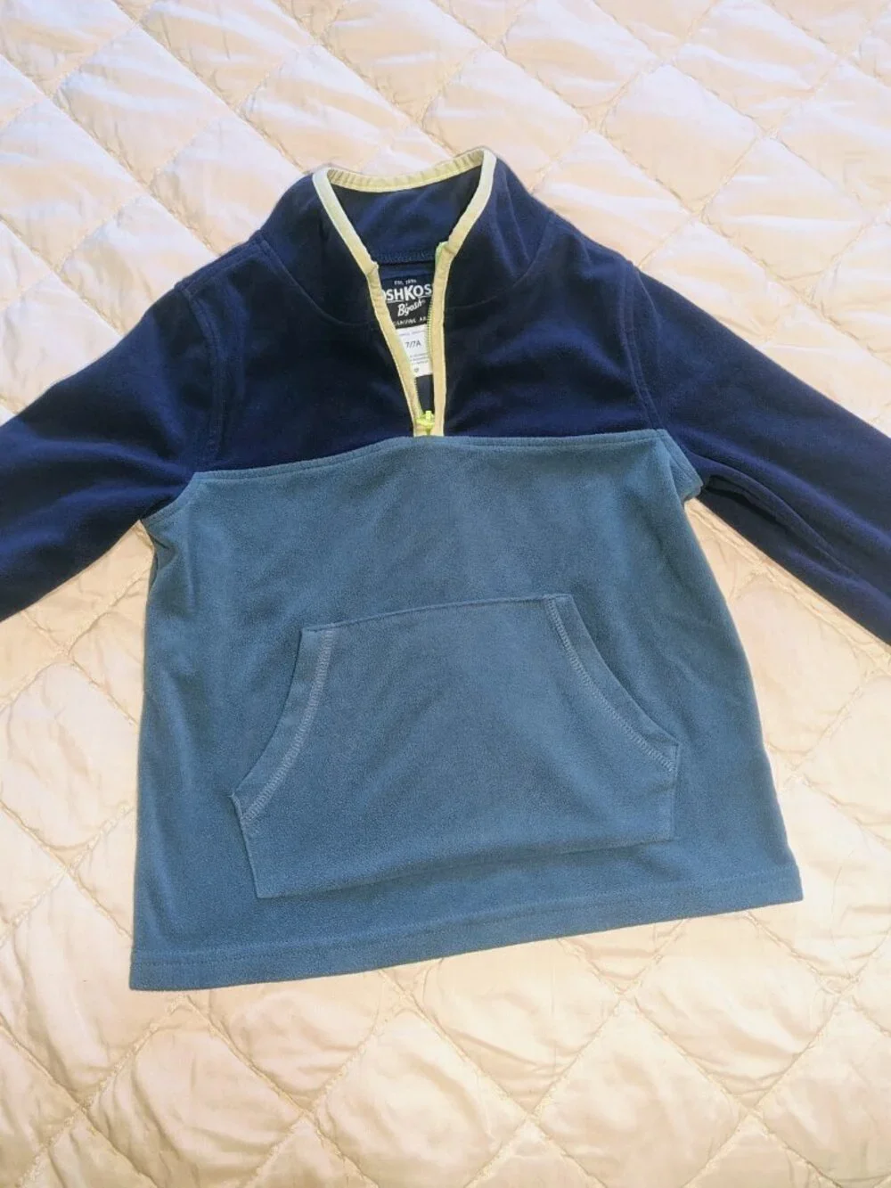 Osh Kosh B'Gosh Color Block 1/4 Zip Jacket 7/7A